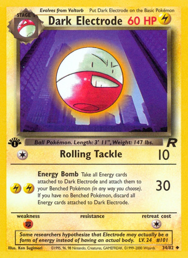 Dark Electrode (34/82) [Team Rocket 1st Edition] | Cracking-Singles