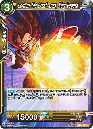 Lord of the Great Apes, King Vegeta [BT3-093] | Cracking-Singles