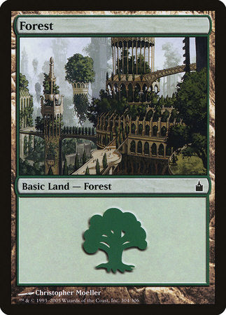 Forest (304) [Ravnica: City of Guilds] | Cracking-Singles