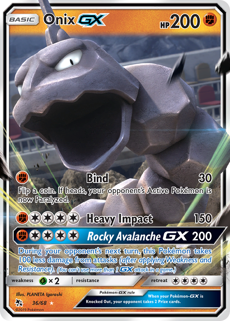 Onix GX (36/68) [Sun & Moon: Hidden Fates] | Cracking-Singles