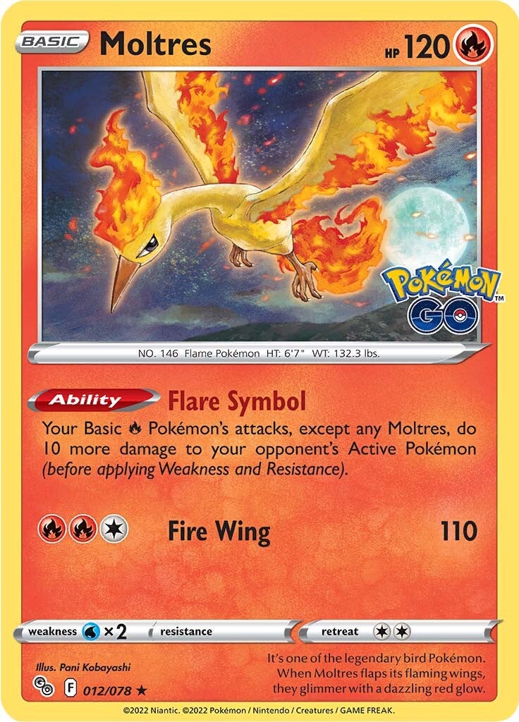 Moltres (012/078) [Pokémon GO] | Cracking-Singles