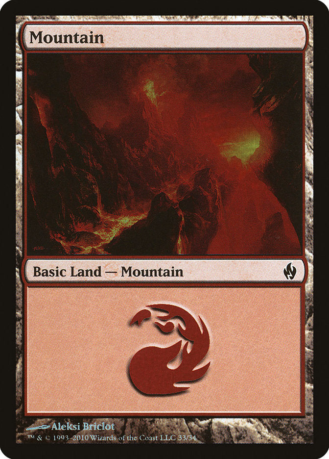 Mountain (33) [Premium Deck Series: Fire and Lightning] | Cracking-Singles