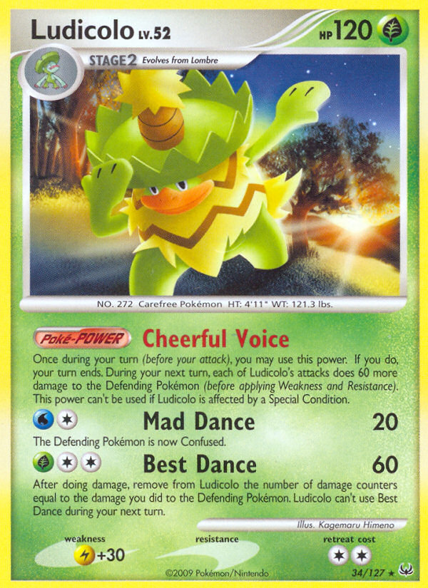 Ludicolo (34/127) [Platinum: Base Set] | Cracking-Singles