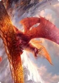 Goldspan Dragon Art Card [Kaldheim: Art Series] | Cracking-Singles