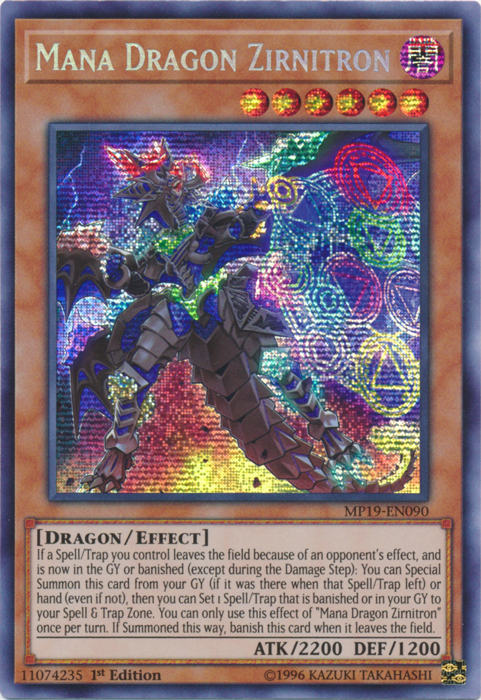 Mana Dragon Zirnitron [MP19-EN090] Prismatic Secret Rare | Cracking-Singles