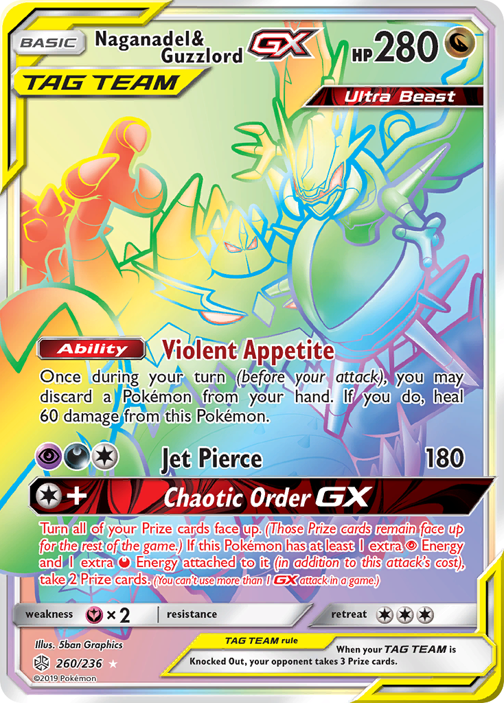 Naganadel & Guzzlord GX (260/236) [Sun & Moon: Cosmic Eclipse] | Cracking-Singles