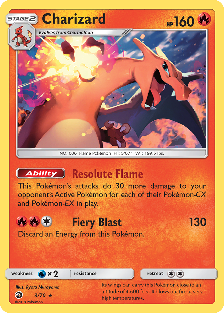 Charizard (3/70) [Sun & Moon: Dragon Majesty] | Cracking-Singles