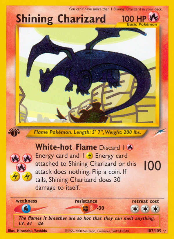 Shining Charizard (107/105) [Neo Destiny 1st Edition] | Cracking-Singles