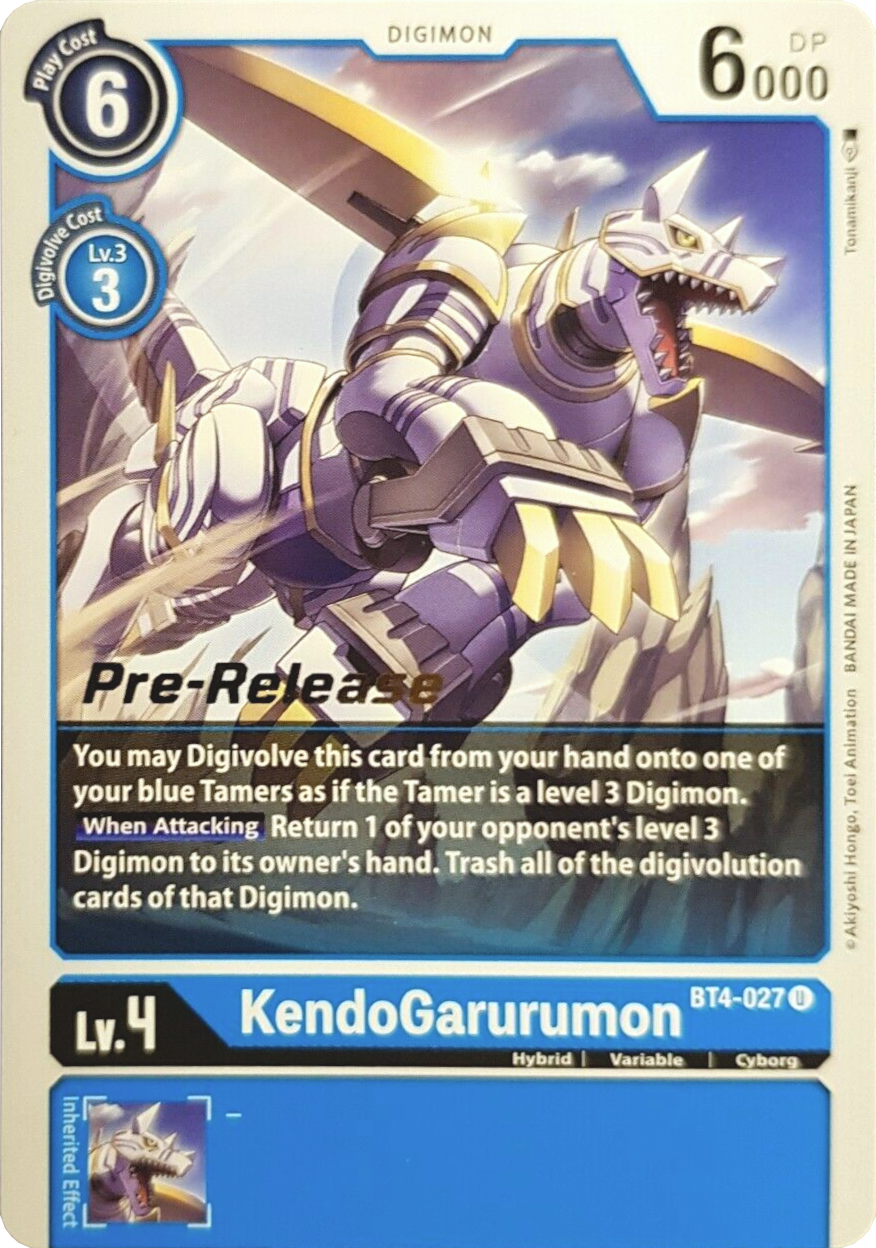 KendoGarurumon [BT4-027] [Great Legend Pre-Release Promos] | Cracking-Singles