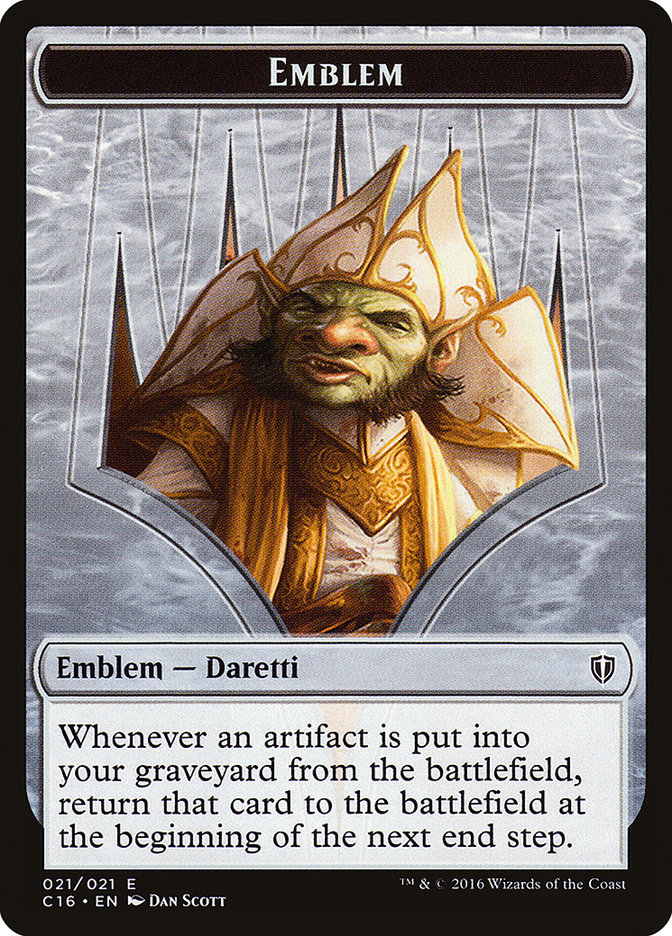 Daretti, Scrap Savant Emblem [Commander 2016 Tokens] | Cracking-Singles