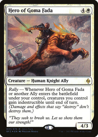 Hero of Goma Fada [Battle for Zendikar Promos] | Cracking-Singles