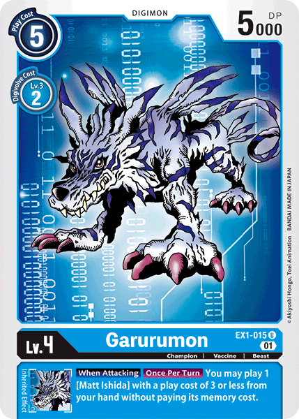 Garurumon [EX1-015] [Classic Collection] | Cracking-Singles