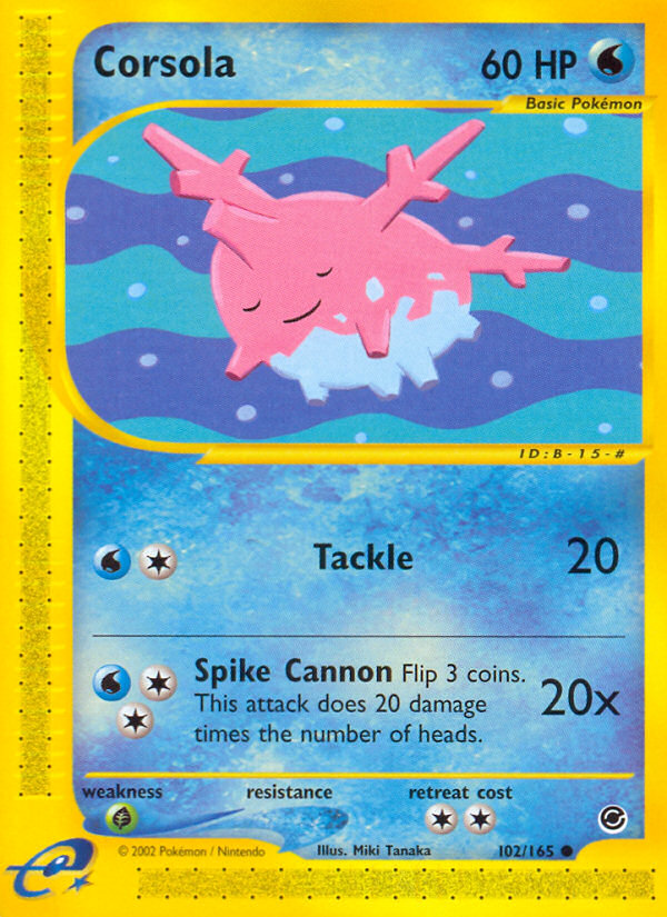 Corsola (102/165) [Expedition: Base Set] | Cracking-Singles