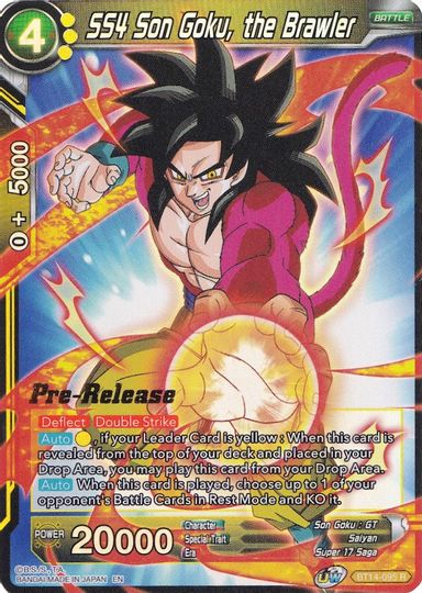 SS4 Son Goku, the Brawler (BT14-095) [Cross Spirits Prerelease Promos] | Cracking-Singles