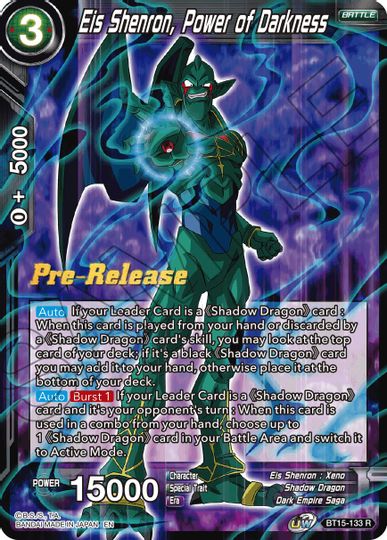 Eis Shenron, Power of Darkness (BT15-133) [Saiyan Showdown Prerelease Promos] | Cracking-Singles