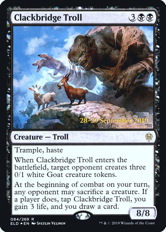 Clackbridge Troll  [Throne of Eldraine Prerelease Promos] | Cracking-Singles