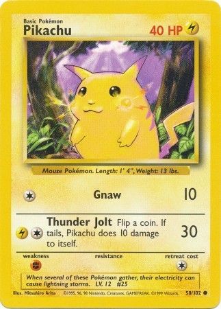 Pikachu (58/102) [Base Set Unlimited] | Cracking-Singles