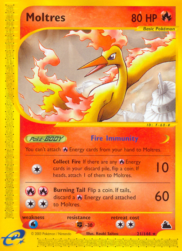 Moltres (21/144) [Skyridge] | Cracking-Singles