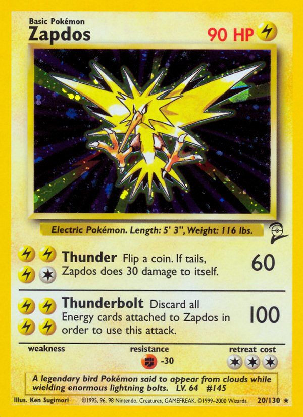 Zapdos (20/130) [Base Set 2] | Cracking-Singles