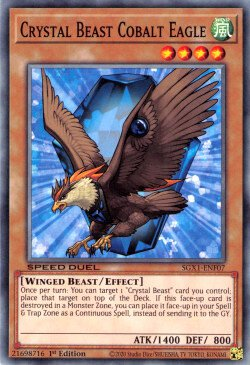 Crystal Beast Cobalt Eagle [SGX1-ENF07] Common | Cracking-Singles