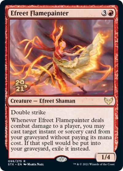 Efreet Flamepainter [Strixhaven: School of Mages Prerelease Promos] | Cracking-Singles