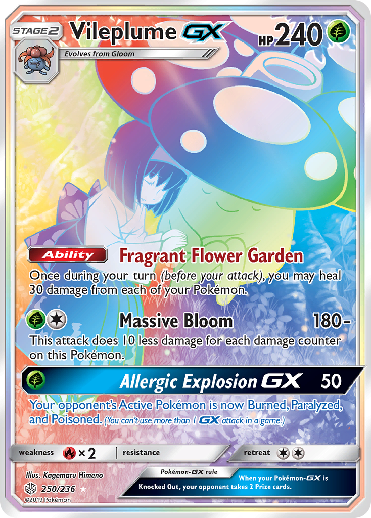 Vileplume GX (250/236) [Sun & Moon: Cosmic Eclipse] | Cracking-Singles