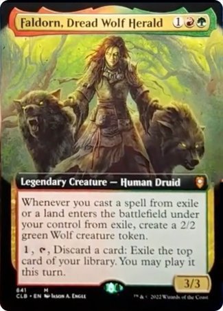 Faldorn, Dread Wolf Herald (Extended Art) [Commander Legends: Battle for Baldur's Gate] | Cracking-Singles