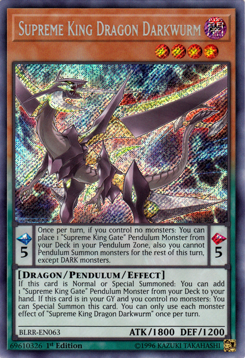 Supreme King Dragon Darkwurm [BLRR-EN063] Secret Rare | Cracking-Singles