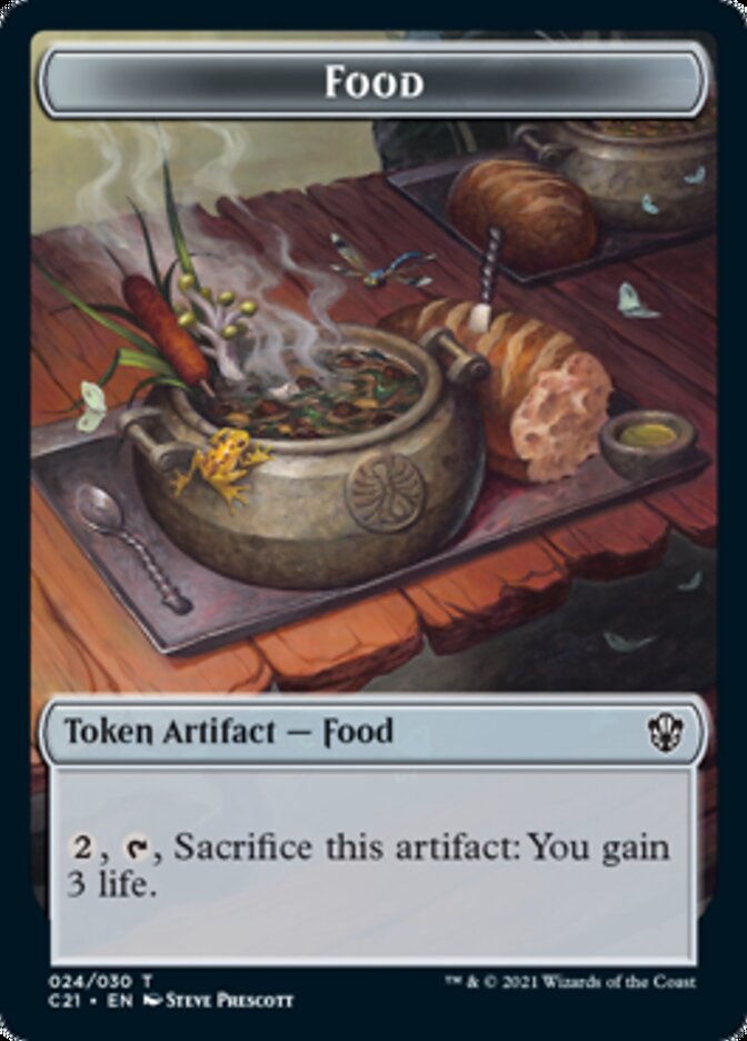 Food // Saproling Token [Commander 2021 Tokens] | Cracking-Singles