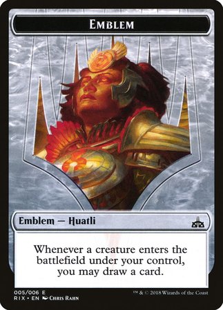 Emblem - Huatli [Rivals of Ixalan Tokens] | Cracking-Singles