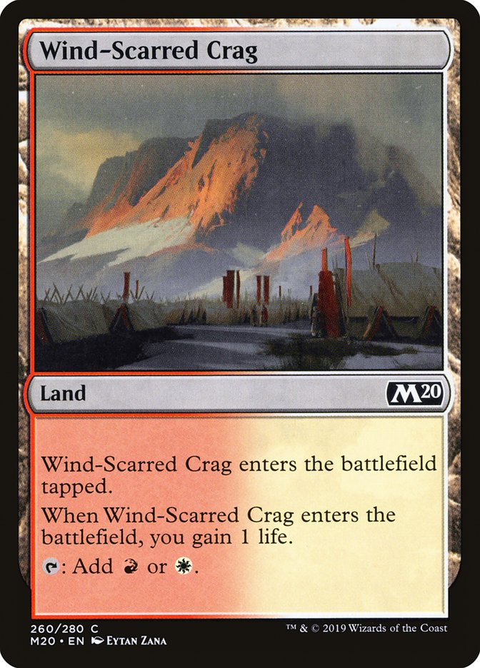 Wind-Scarred Crag [Core Set 2020] | Cracking-Singles