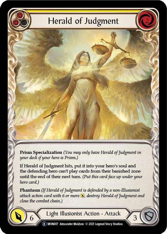 Herald of Judgment (Rainbow Foil) [U-MON007-RF] Unlimited Rainbow Foil | Cracking-Singles