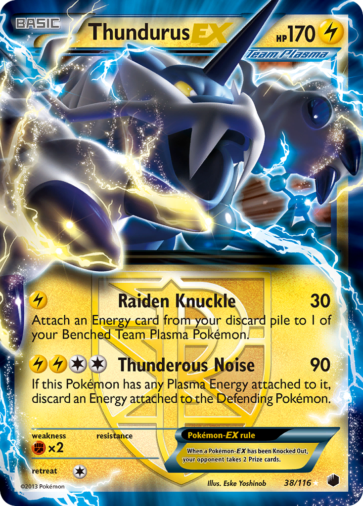 Thundurus EX (38/116) [Black & White: Plasma Freeze] | Cracking-Singles