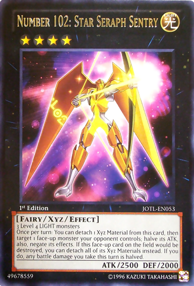 Number 102: Star Seraph Sentry [JOTL-EN053] Rare | Cracking-Singles