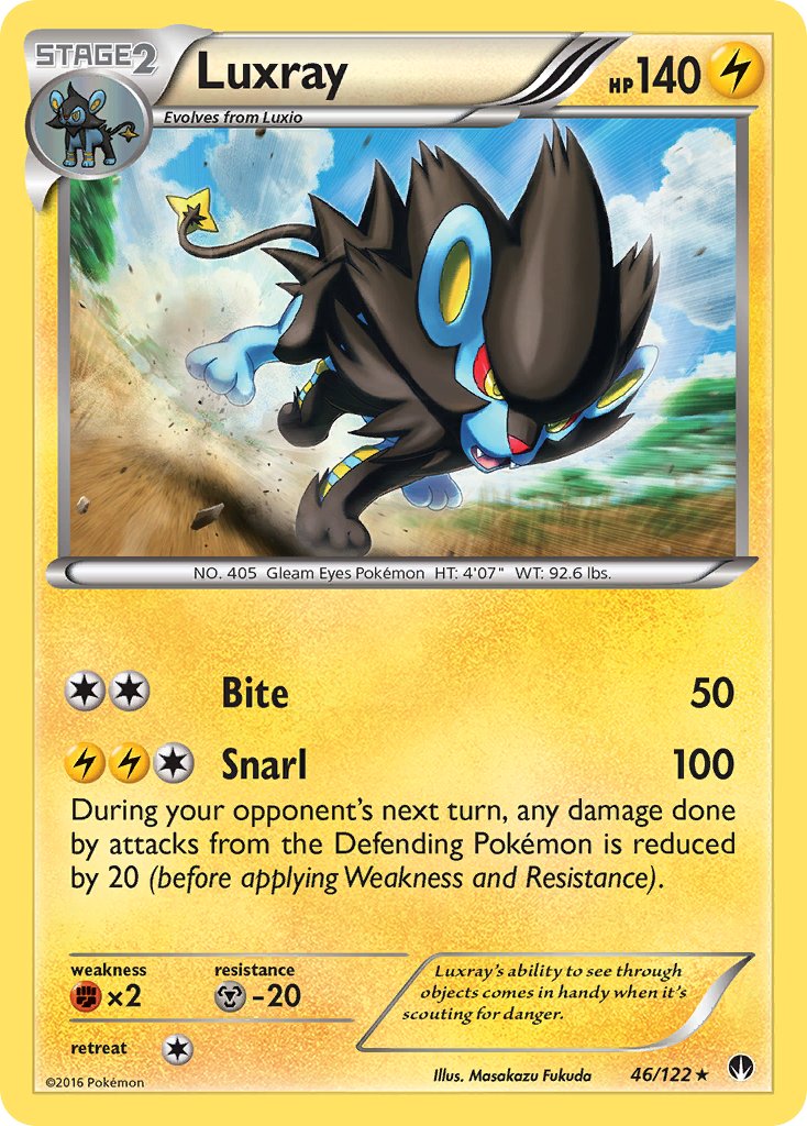 Luxray (46/122) (Cracked Ice Holo) [XY: BREAKpoint] | Cracking-Singles