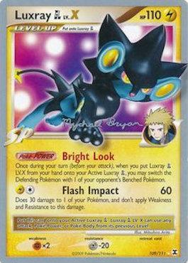 Luxray GL LV.X (109/111) (Happy Luck - Mychael Bryan) [World Championships 2010] | Cracking-Singles