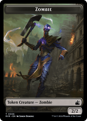 Elf Knight // Zombie Double-Sided Token [Ravnica Remastered Tokens] | Cracking-Singles