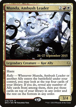 Munda, Ambush Leader [Battle for Zendikar Prerelease Promos] | Cracking-Singles