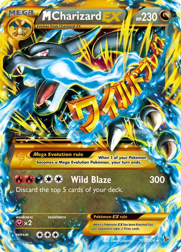 M Charizard EX (108/106) [XY: Flashfire] | Cracking-Singles