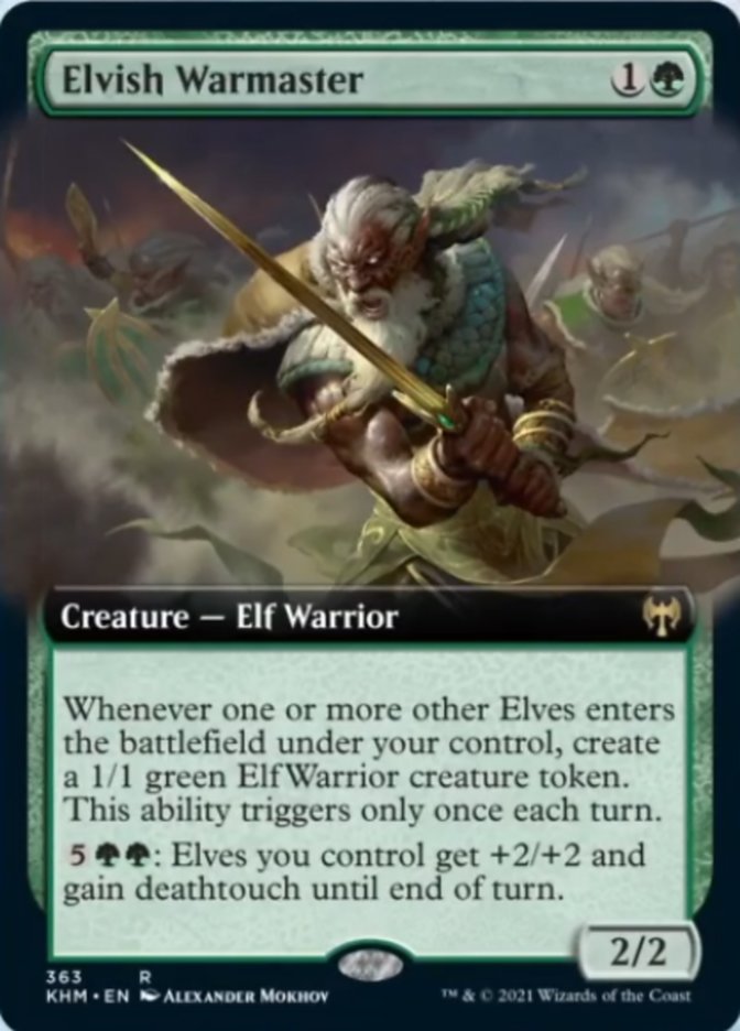 Elvish Warmaster (Extended Art) [Kaldheim] | Cracking-Singles