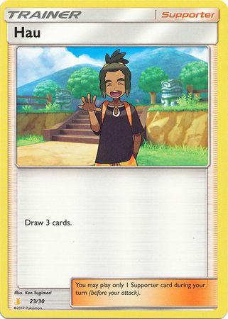 Hau (23/30) [Sun & Moon: Trainer Kit - Alolan Raichu] | Cracking-Singles