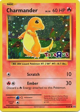 Charmander (9/108) (Toys R Us Promo) [XY: Evolutions] | Cracking-Singles