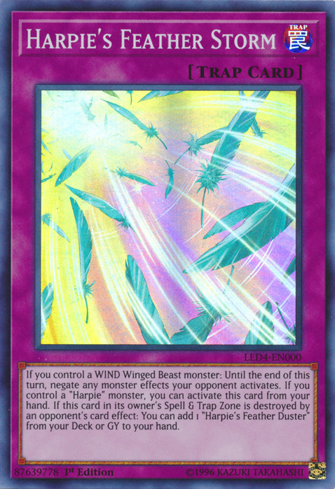 Harpie's Feather Storm [LED4-EN000] Super Rare | Cracking-Singles