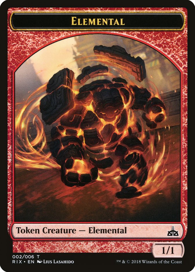 Elemental (002/006) [Rivals of Ixalan Tokens] | Cracking-Singles