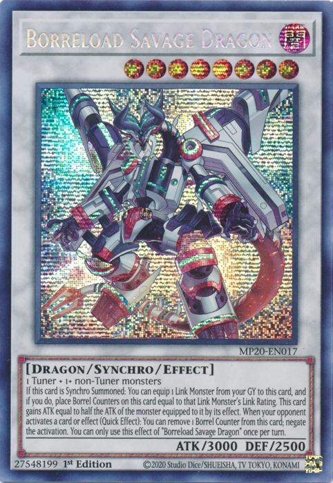 Borreload Savage Dragon [MP20-EN017] Prismatic Secret Rare | Cracking-Singles