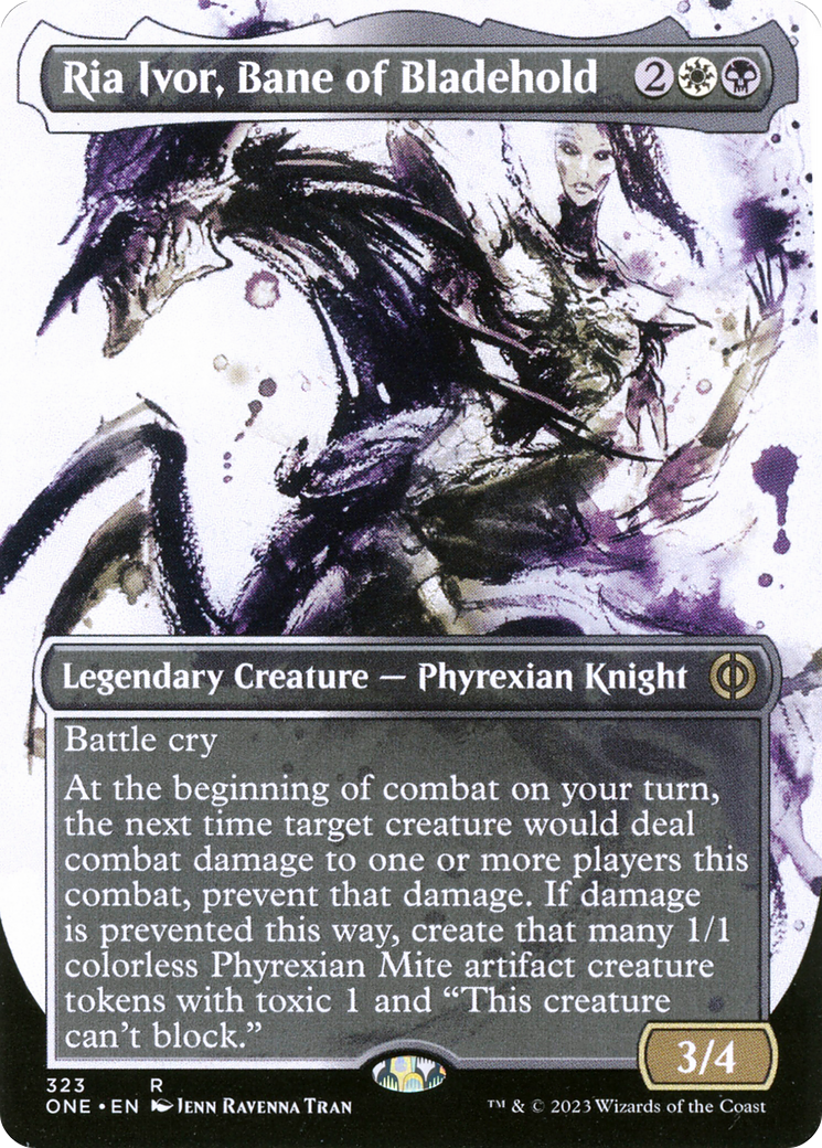 Ria Ivor, Bane of Bladehold (Borderless Ichor) [Phyrexia: All Will Be One] | Cracking-Singles