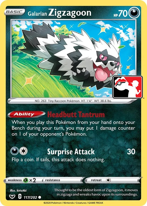 Galarian Zigzagoon (117/202) [Prize Pack Series One] | Cracking-Singles