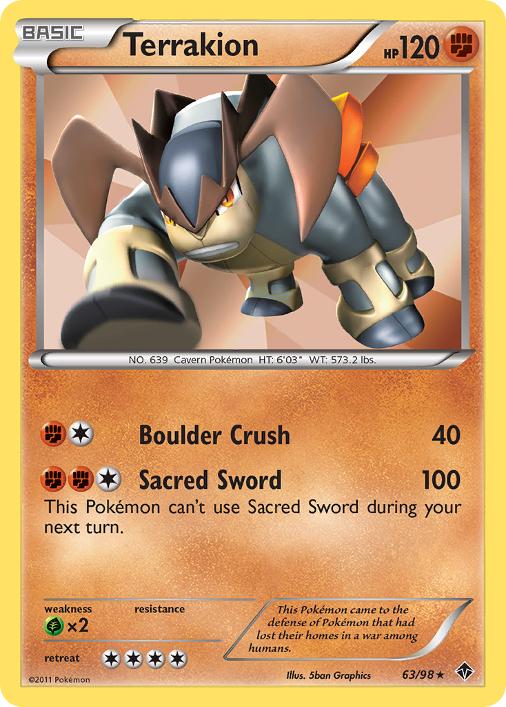 Terrakion (63/98) [Black & White: Emerging Powers] | Cracking-Singles