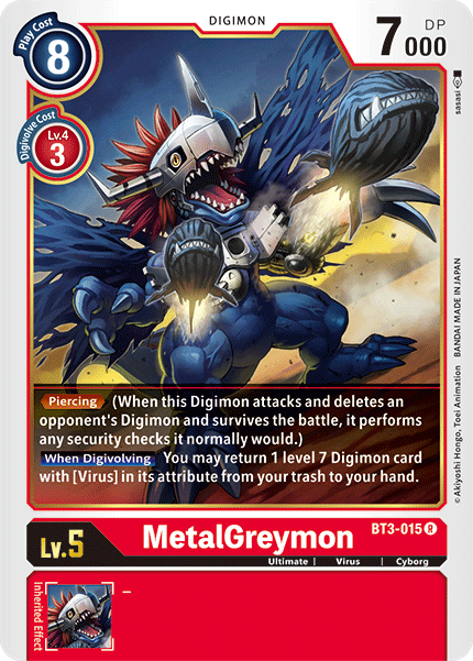 MetalGreymon [BT3-015] [Release Special Booster Ver.1.5] | Cracking-Singles