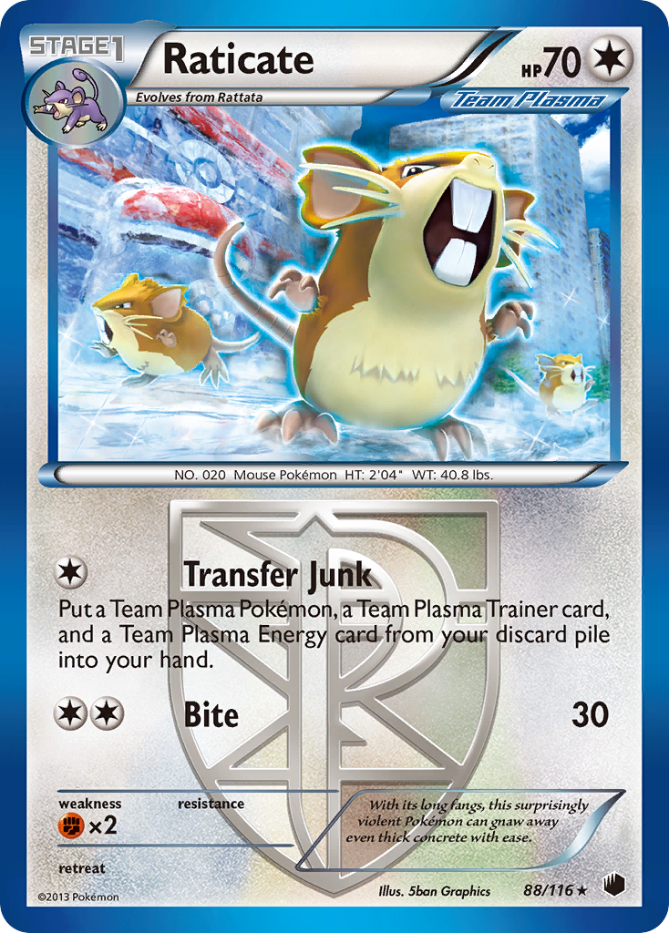 Raticate (88/116) [Black & White: Plasma Freeze] | Cracking-Singles